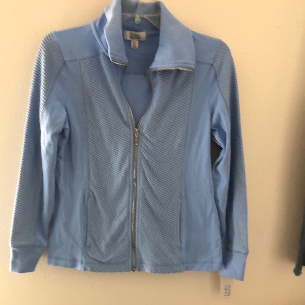 Blue zip jacket